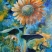 floral art, sunflower. botanical